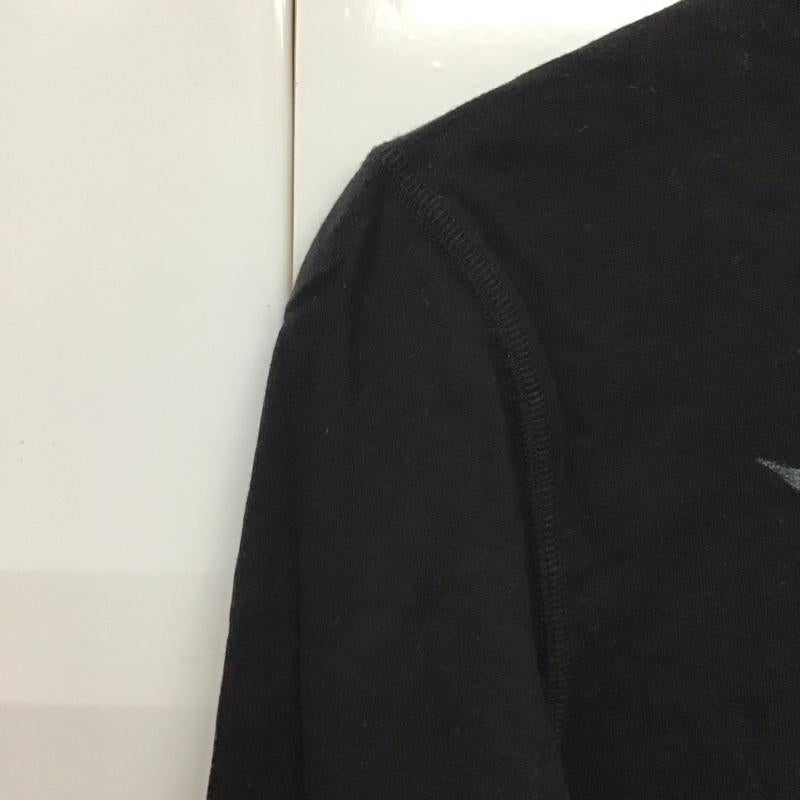 バーバリーブラックレーベル BURBERRY BLACK LABEL カットソー 長袖 長袖カットソー プリントカットソー クルーネック 2 ロゴ、文字 黒 / ブラック /  メンズ USED 古着 中古 10128646