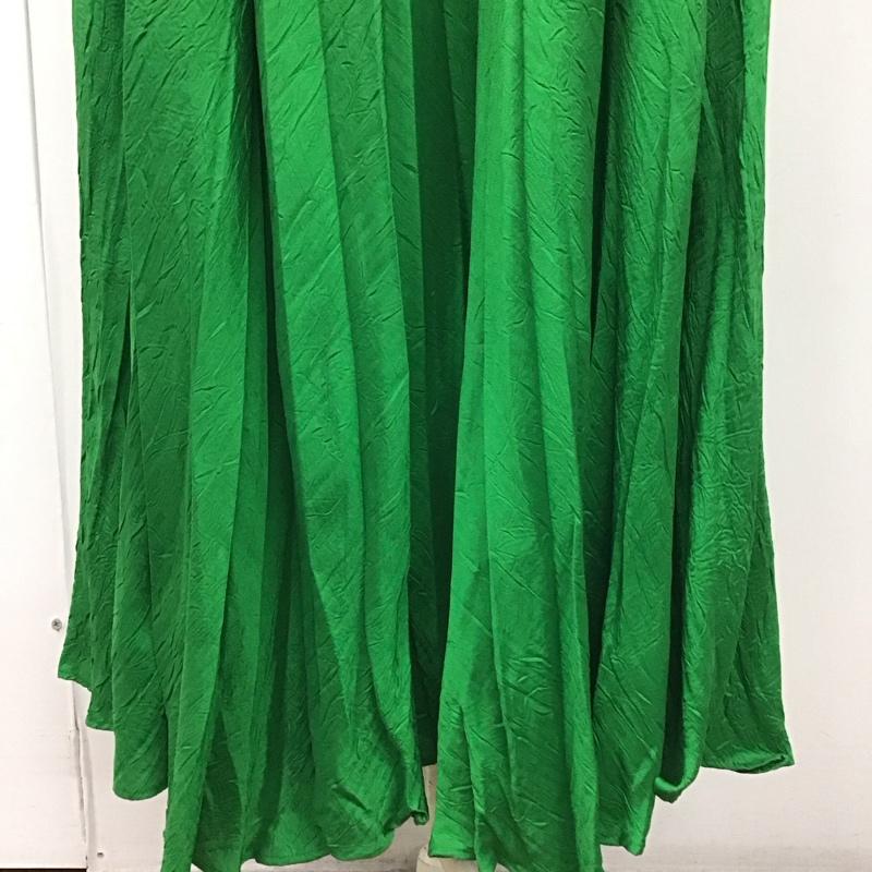 ザラ ZARA スカート ロングスカート 4886 242 500 ギャザースカート タグ付き XS 無地 緑 / グリーン /  レディース USED 古着 中古 10112334