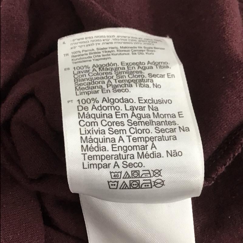 カーハート Carhartt Tシャツ 半袖 LOOSE FIT クルーネック 胸ポケット K87-PRT M ロゴ、文字 えんじ / ワインレッド /  メンズ USED 古着 中古 10140244