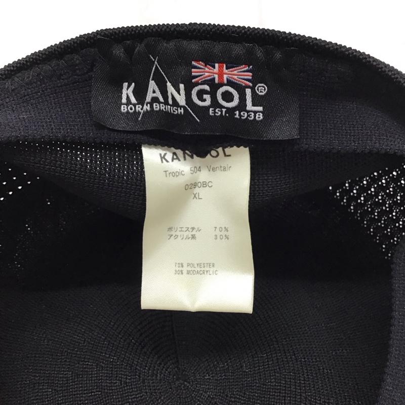 カンゴール KANGOL 帽子 ハンチング 0290BC Tropic 504 Ventair XL ロゴ、文字 黒 / ブラック /  メンズ USED 古着 中古 10120889
