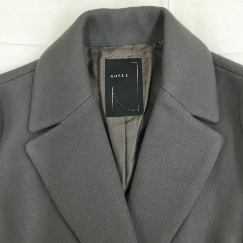 ノーブル NOBLE コート コート一般 40 無地 グレージュ / グレージュ / X チャコールグレー / チャコールグレー /  レディース USED 古着 中古 10142540