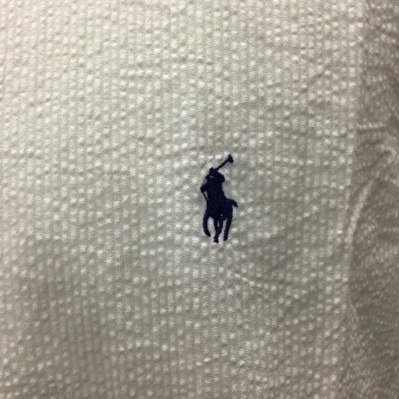 ポロラルフローレン POLO RALPH LAUREN シャツ、ブラウス 半袖 半袖シャツ カラーシャツ 半袖カットソー ボタンダウンシャツ M ロゴ、文字 白 / ホワイト /  メンズ USED 古着 中古 10116682
