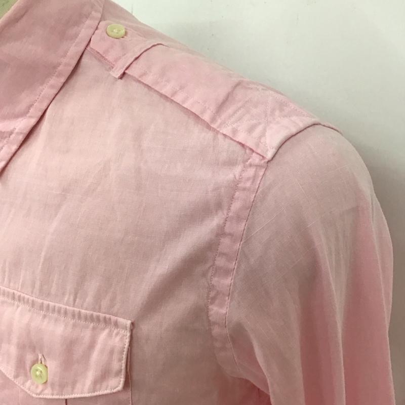 ラルフローレン RALPHLAUREN シャツ、ブラウス 長袖 コットン リネン 無地 桃 / ピンク /  メンズ USED 古着 中古 10116480