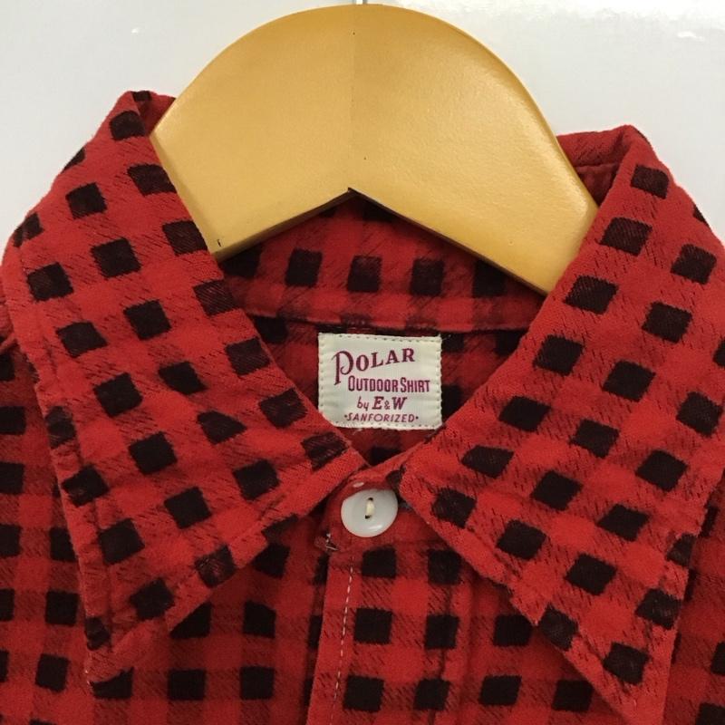 ポーラー POLAR シャツ、ブラウス 長袖 チェック 赤 / レッド /  メンズ USED 古着 中古 10130886