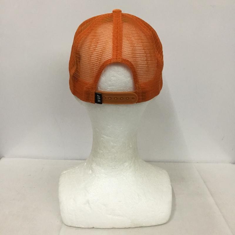 ハフ HUF 帽子 キャップ HT00787 メッシュキャップ ロゴ、文字 橙 / オレンジ / X 白 / ホワイト /  メンズ USED 古着 中古 10137433