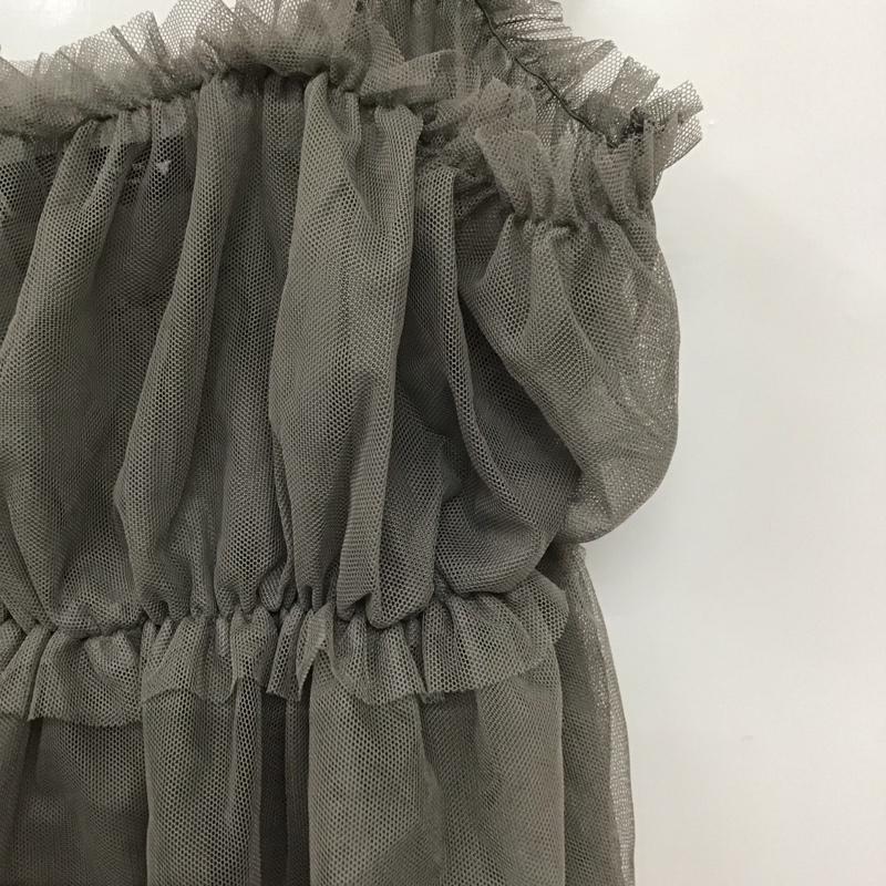 ザラ ZARA キャミソール キャミソール チュール ビスチェ S 無地 灰 / グレー /  レディース USED 古着 中古 10136904