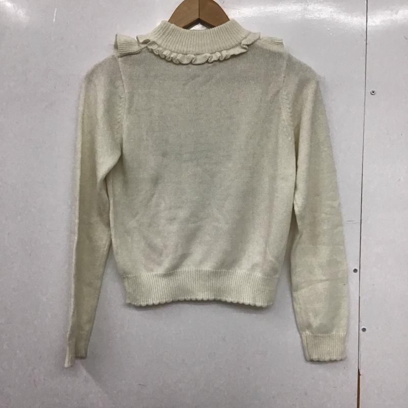 アンクルージュ ANKROUGE ニット、セーター 長袖 M 無地 白 / ホワイト /  レディース USED 古着 中古 10147188