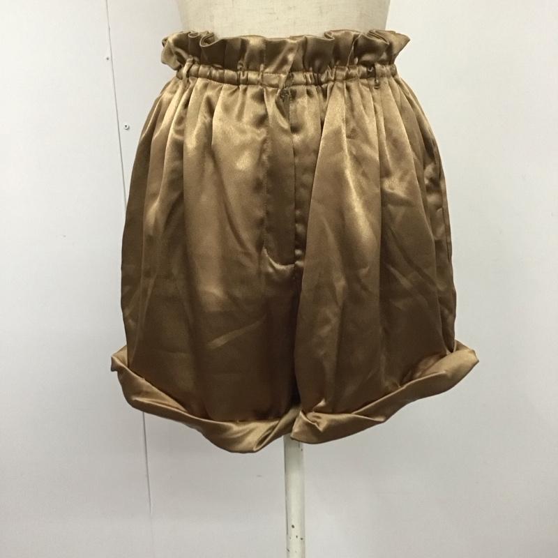 スナイデル SNIDEL パンツ ショートパンツ SWFP182138 サテンギャザーショートパンツ FREE 無地 茶 / ブラウン /  レディース USED 古着 中古 10110280