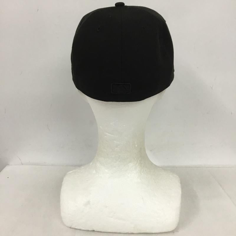 ニューエラ NEW ERA 帽子 キャップ NY 59FIFTY MLB 55.8cm ロゴ、文字 黒 / ブラック /  メンズ USED 古着 中古 10124617