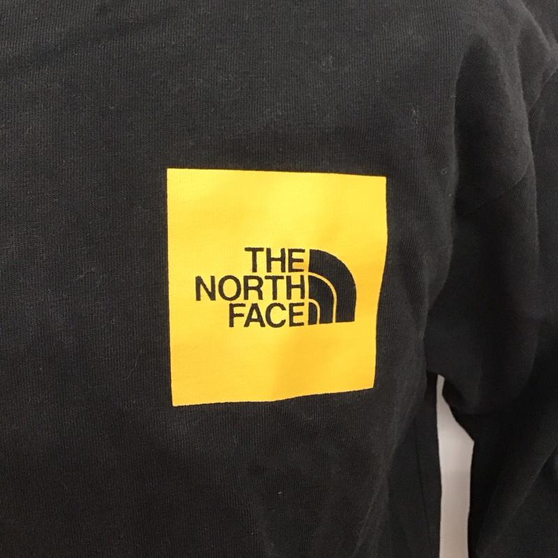 ザノースフェイス THE NORTH FACE カットソー 長袖 nt82136 ロングスリーブスクエアロゴティー 長袖カットソー プリントTシャツ M ロゴ、文字 黒 / ブラック /  メンズ USED 古着 中古 10125595