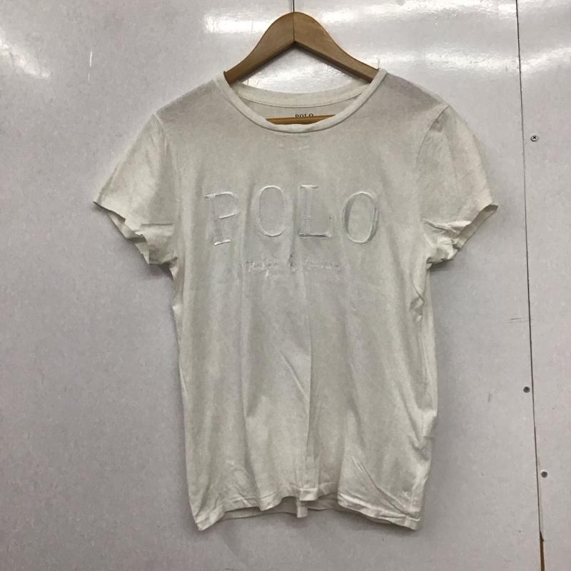 ポロラルフローレン POLO RALPH LAUREN Tシャツ 半袖 M ロゴ、文字 白 / ホワイト /  レディース USED 古着 中古 10150803