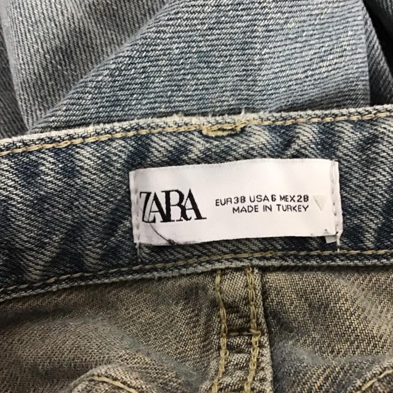ザラ ZARA パンツ デニム、ジーンズ デニムパンツ ワイドパンツ カジュアルパンツ 38 無地 インディゴ / インディゴ /  レディース USED 古着 中古 10128932