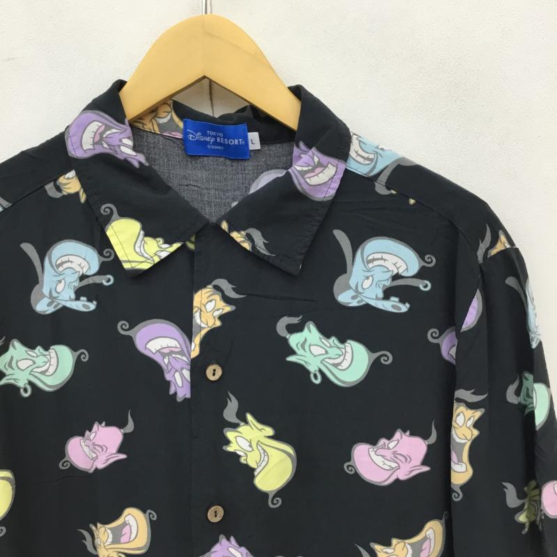 ユーズドクロージング used clothes シャツ、ブラウス 半袖 Disney RESORT アラジン　ジーニー L 総柄 黒 / ブラック / X 黄 / イエロー / X 橙 / オレンジ / X 桃 / ピンク / X 紫 / パープル / X 緑 / グリーン / X 水色 / ライトブルー /  メンズ USED 古着 中古 10130226