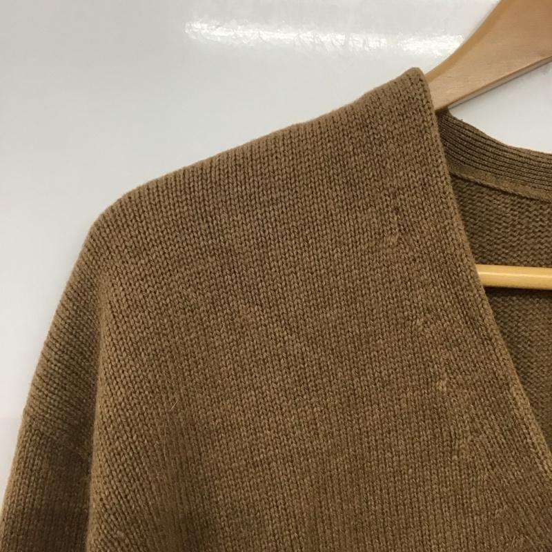 クレプスキュール crepuscule カーディガン 長袖 1803-006w FREE 無地 茶 / ブラウン /  レディース USED 古着 中古 10141606