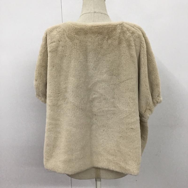モイテュット moi tytto ジャケット、上着 ジャケット、ブレザー ファージャケット ノースリーブカットソー 前開きベスト FREE 無地 ベージュ / ベージュ /  レディース USED 古着 中古 10110273
