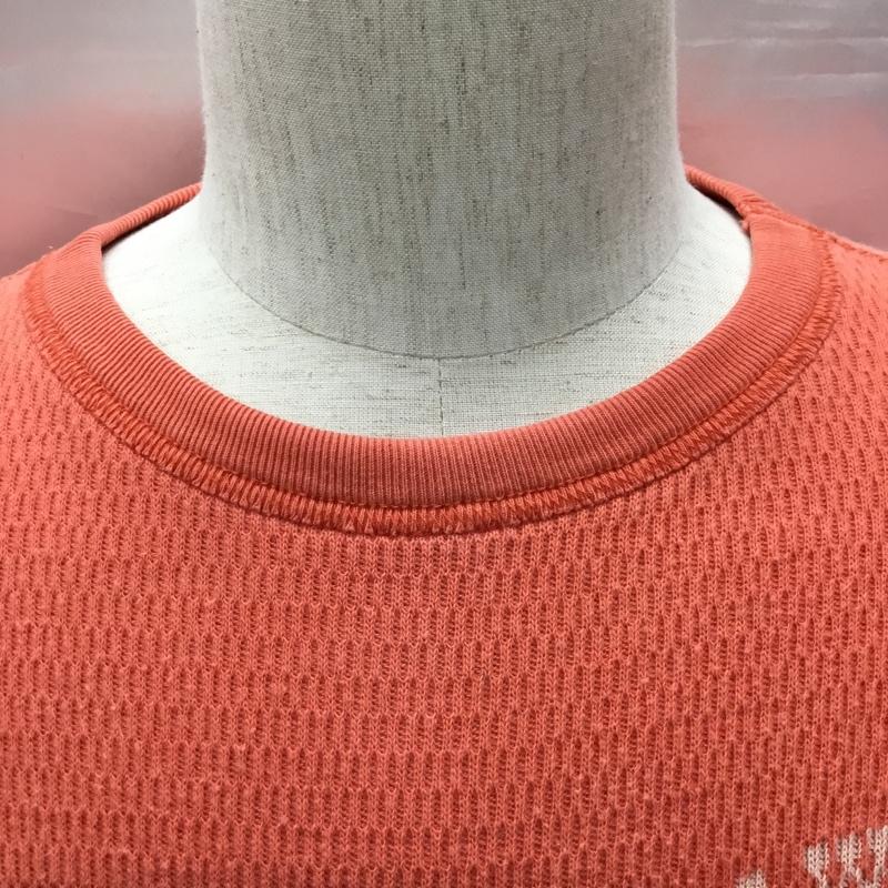 フラットヘッド FLATHEAD カットソー 長袖 長袖カットソー クルーネックカットソー ロングスリーブカットソー プリントTシャツ 40 ロゴ、文字 橙 / オレンジ /  メンズ USED 古着 中古 10115229