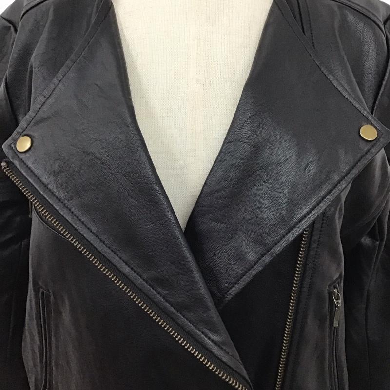 ビームス ハート BEAMS HEART ジャケット、上着 レザージャケット M 無地 黒 / ブラック /  レディース USED 古着 中古 10124819
