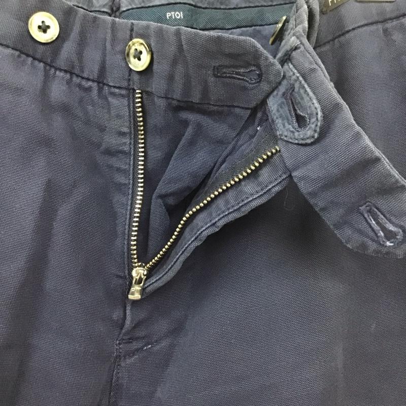 ピーティーゼロウーノ PT01 パンツ チノパン 48 無地 紺 / ネイビー /  メンズ USED 古着 中古 10110377