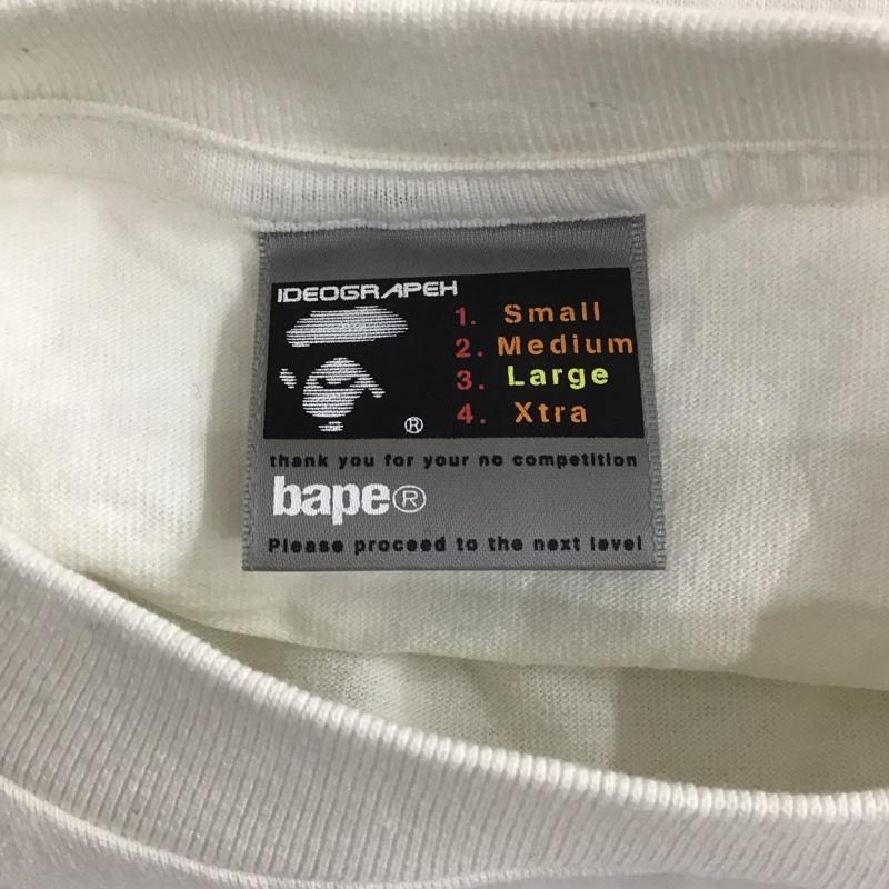 ベイプ BAPE Tシャツ 半袖 半袖カットソー プリントTシャツ クルーネックカットソー BBC L ロゴ、文字 白 / ホワイト /  メンズ USED 古着 中古 10111953