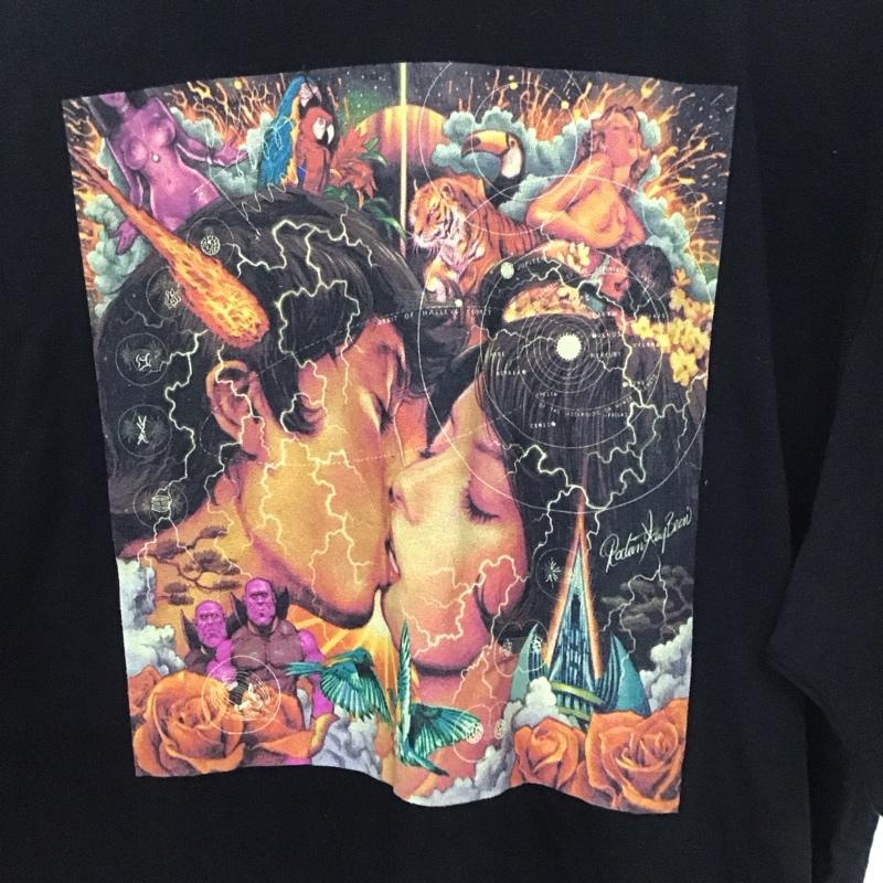 エロスティカ EROSTiKA Tシャツ 半袖 半袖カットソー プリントTシャツ クルーネックカットソー 手塚治虫 アポロの歌 XL プリント 黒 / ブラック /  メンズ USED 古着 中古 10134622