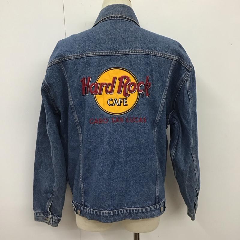 ハードロックカフェ HARD ROCK CAFE ジャケット、上着 ジャケット、ブレザー デニムジャケット カラージャケット 長袖ジャケット ブルゾン Gジャン L ロゴ、文字 インディゴ / インディゴ /  メンズ USED 古着 中古 10111496