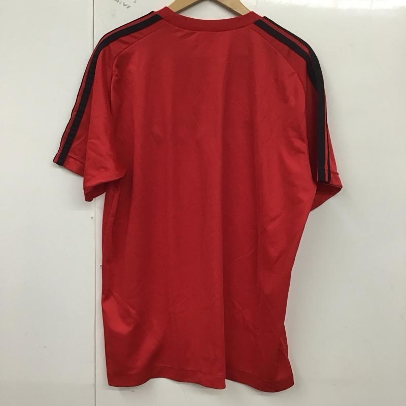 アディダス adidas Tシャツ 半袖 ロゴ、文字 X プリント 赤 / レッド /  メンズ USED 古着 中古 10128483