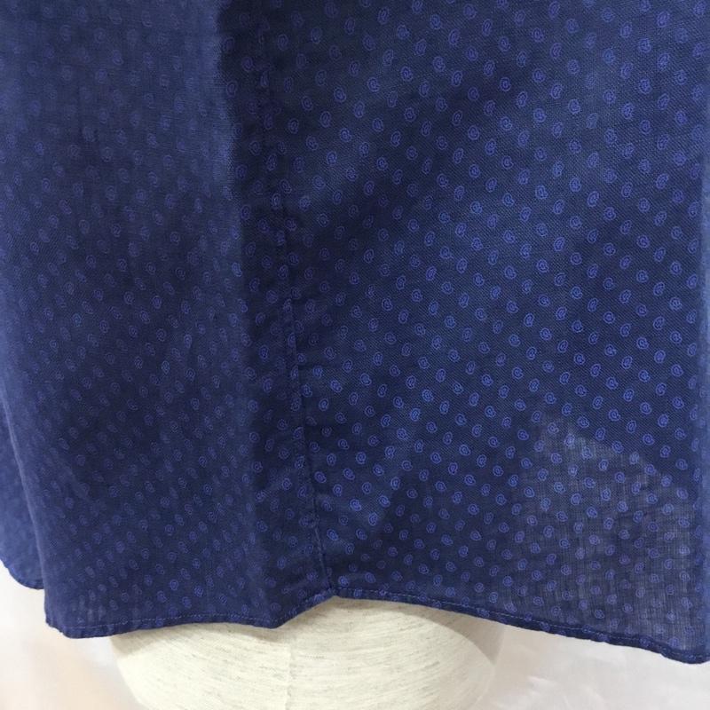 カマクラシャツ 鎌倉シャツ シャツ、ブラウス 長袖 長袖シャツ カラーシャツ ポケットシャツ 長袖カットソー L 総柄 紺 / ネイビー /  メンズ USED 古着 中古 10119402