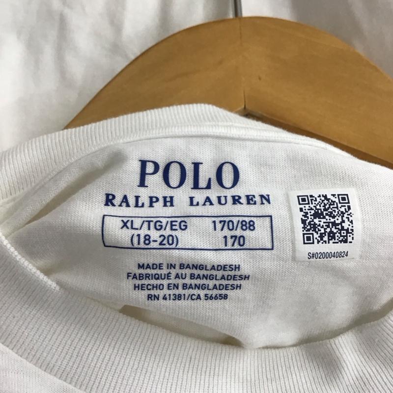 ポロラルフローレン POLO RALPH LAUREN Tシャツ 半袖 半袖カットソー プリントTシャツ クルーネックカットソー XL プリント 白 / ホワイト /  メンズ USED 古着 中古 10150254