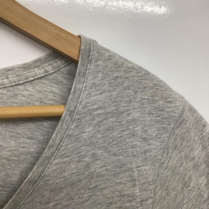 ポロラルフローレン POLO RALPH LAUREN Tシャツ 半袖 半袖カットソー プリントTシャツ Vネックカットソー L ロゴ、文字 灰 / グレー /  レディース USED 古着 中古 10145378