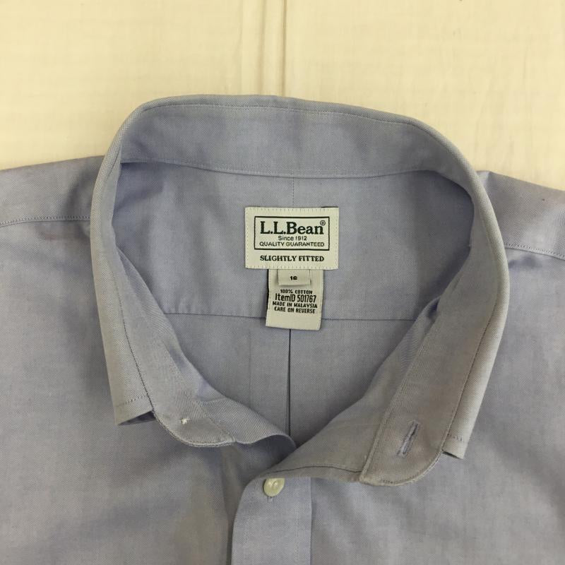 エルエルビーン L.L.Bean シャツ、ブラウス 半袖 501767 L 無地 青 / ブルー /  メンズ USED 古着 中古 10135118