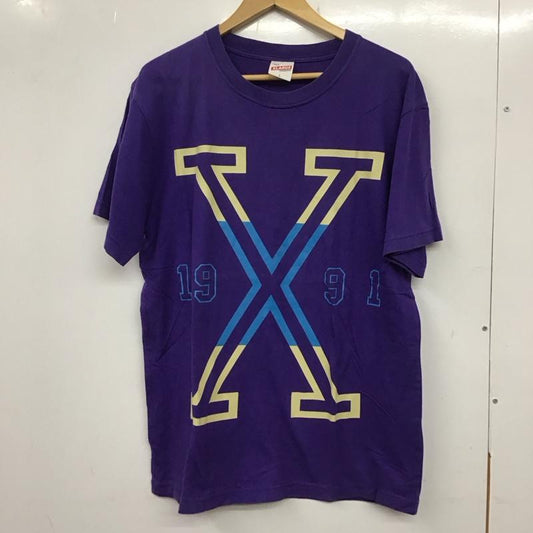 エクストララージ XLARGE Tシャツ 半袖 半袖カットソー プリントTシャツ クルーネックカットソー L プリント 紫 / パープル /  メンズ USED 古着 中古 10137234