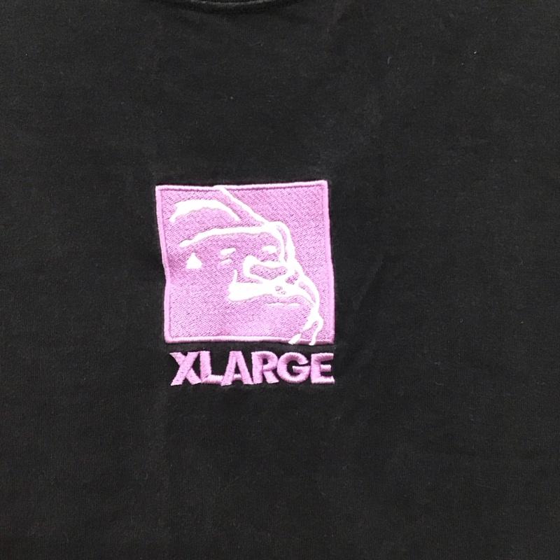エクストララージ XLARGE Tシャツ 半袖 半袖カットソー プリントTシャツ クルーネックカットソー M ロゴ、文字 黒 / ブラック /  メンズ USED 古着 中古 10151349