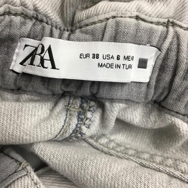 ザラ ZARA パンツ デニム、ジーンズ デニムパンツ ストレートパンツ ワイドパンツ カジュアルパンツ 38 無地 灰 / グレー /  レディース USED 古着 中古 10115193