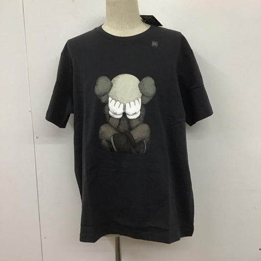 ユニクロ UNIQLO Tシャツ 半袖 341-446311 Tシャツ プリントTシャツ クルーネックカットソー 半袖カットソー XXL プリント 黒 / ブラック /  メンズ USED 古着 中古 10106545