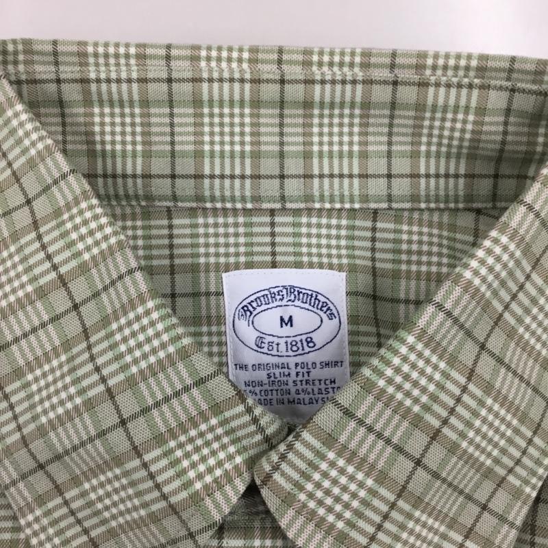 ブルックスブラザーズ BROOKS BROTHERS シャツ、ブラウス 長袖 ボタンダウン M チェック カーキ / カーキ /  メンズ USED 古着 中古 10111366