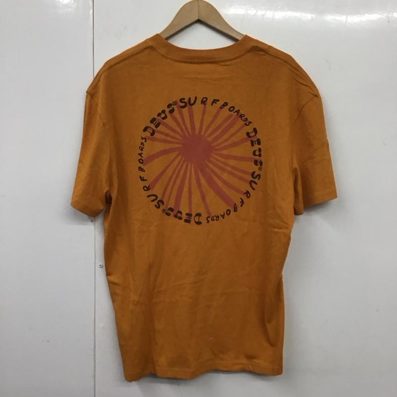 デウスエクスマキナ DEUS EX MACHINA Tシャツ 半袖 dmp238715b 半袖Tシャツ プリントTシャツ M プリント 橙 / オレンジ /  メンズ USED 古着 中古 10130741