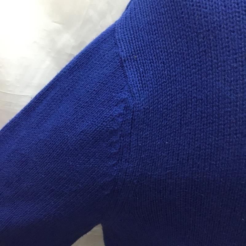 チャップス CHAPS ニット、セーター 長袖 長袖ニットカットソー ニット セーター クルーネックニット L ロゴ、文字 青 / ブルー /  メンズ USED 古着 中古 10120550