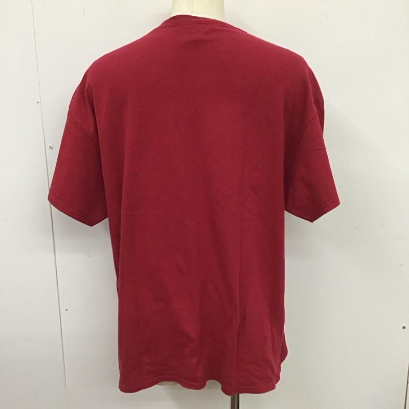 ギルダン GILDAN Tシャツ 半袖 クルーネック ロゴ XL ロゴ、文字 ボルドー / ボルドー /  メンズ USED 古着 中古 10123007