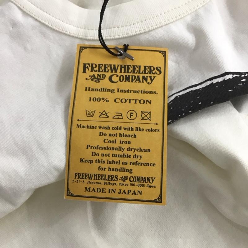 フリーホイーラーズ FREEWHEELERS Tシャツ 半袖 半袖カットソー プリントTシャツ クルーネックカットソー M プリント アイボリー / アイボリー /  メンズ USED 古着 中古 10140483