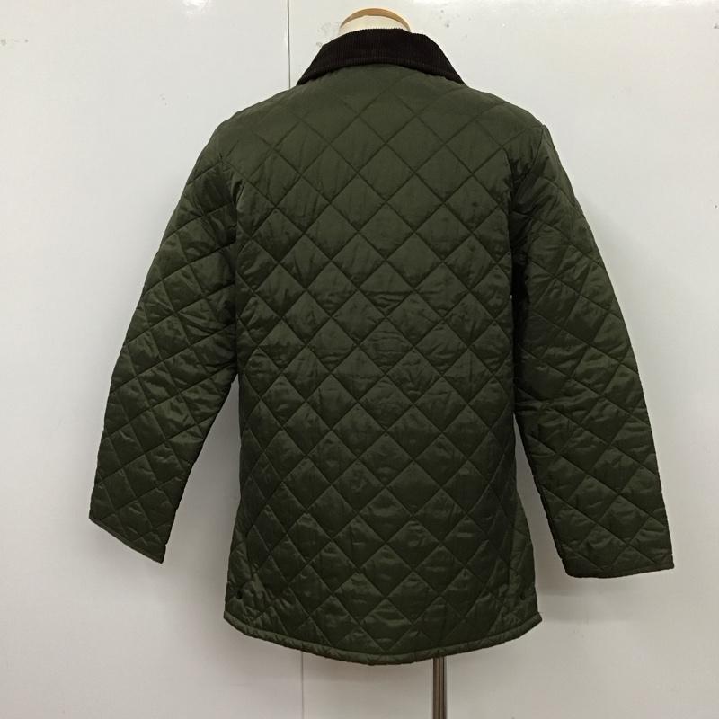 バーブァー Barbour ジャケット、上着 ジャケット、ブレザー キルティングジャケット カラージャケット ボタン前開ジャケット アウター S ロゴ、文字 カーキ / カーキ /  メンズ USED 古着 中古 10122778