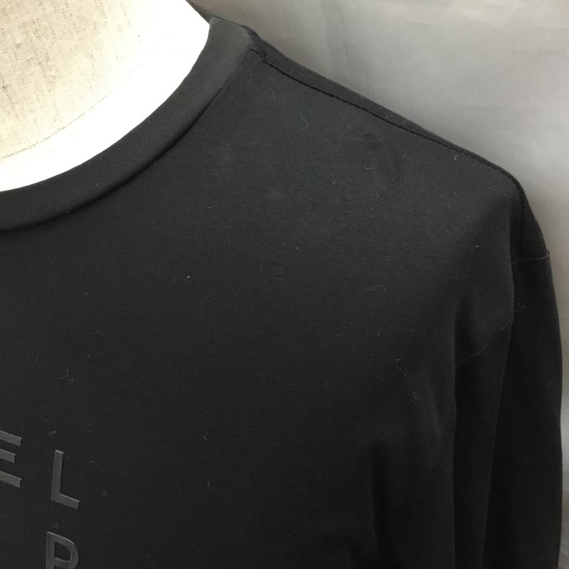 ディーゼル DIESEL カットソー 長袖 長袖カットソー クルーネックカットソー ロングスリーブカットソー プリントTシャツ M ロゴ、文字 黒 / ブラック /  メンズ USED 古着 中古 10118723
