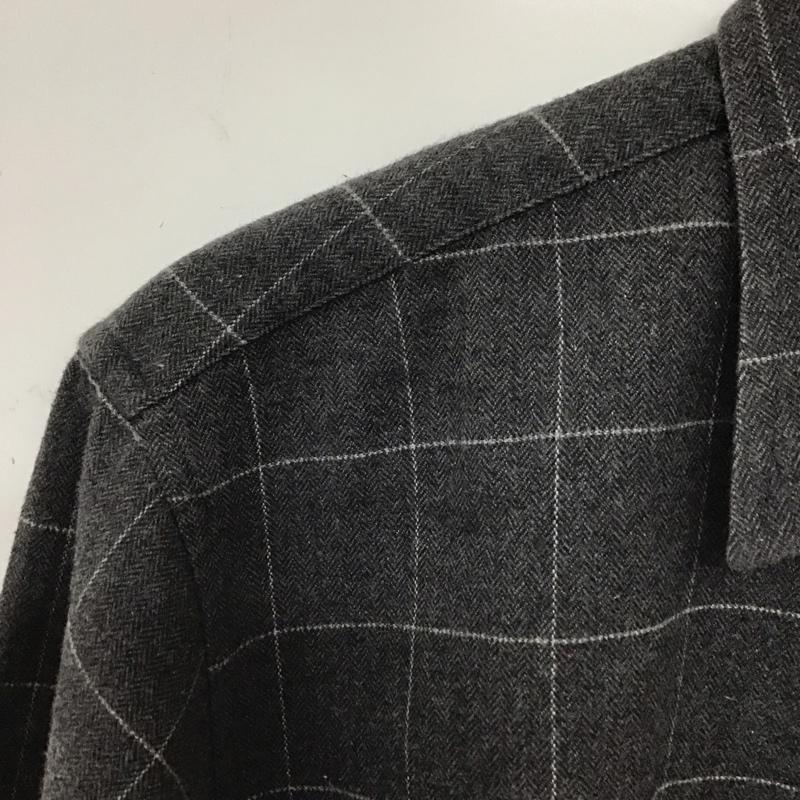 ランバン LANVIN シャツ、ブラウス 長袖 長袖シャツ チェックシャツ カラーシャツ L チェック 灰 / グレー /  メンズ USED 古着 中古 10128650