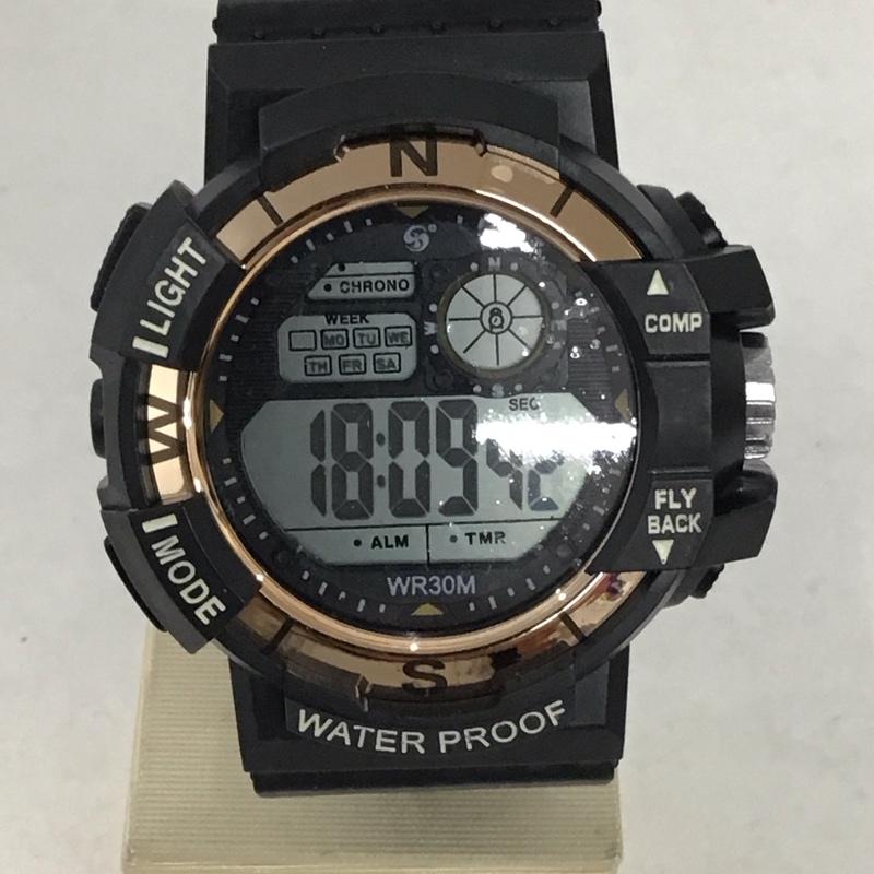 古着 USED 腕時計 デジタル ロゴ、文字 黒 / ブラック /  メンズ USED 古着 中古 10134501