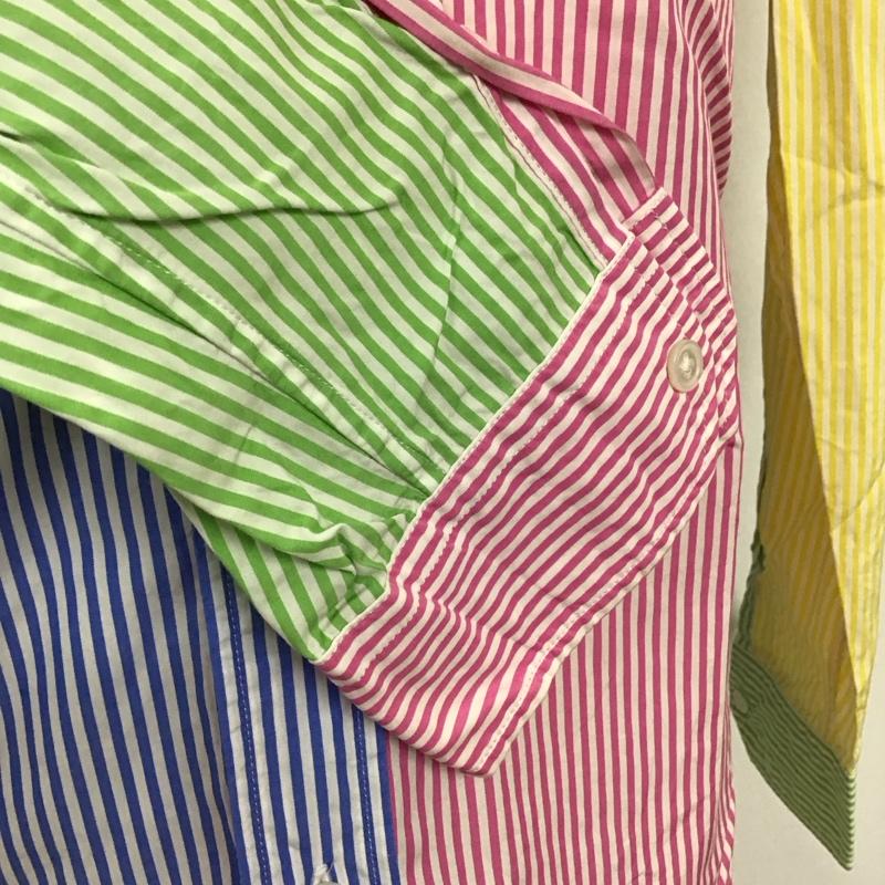 ソフネット SOPHNET. シャツ、ブラウス 長袖 長袖シャツ ストライプシャツ カラーシャツ 長袖カットソー ボタンダウンシャツ M ストライプ マルチカラー / マルチカラー /  メンズ USED 古着 中古 10114714