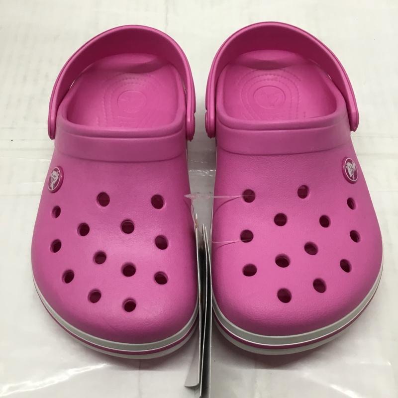クロックス crocs シューズ シューズ 204537-6U9 Crocband Clog K 20cm キッズ サンダル 20.0cm ロゴ、文字 桃 / ピンク /  ガールズ USED 古着 中古 10110665