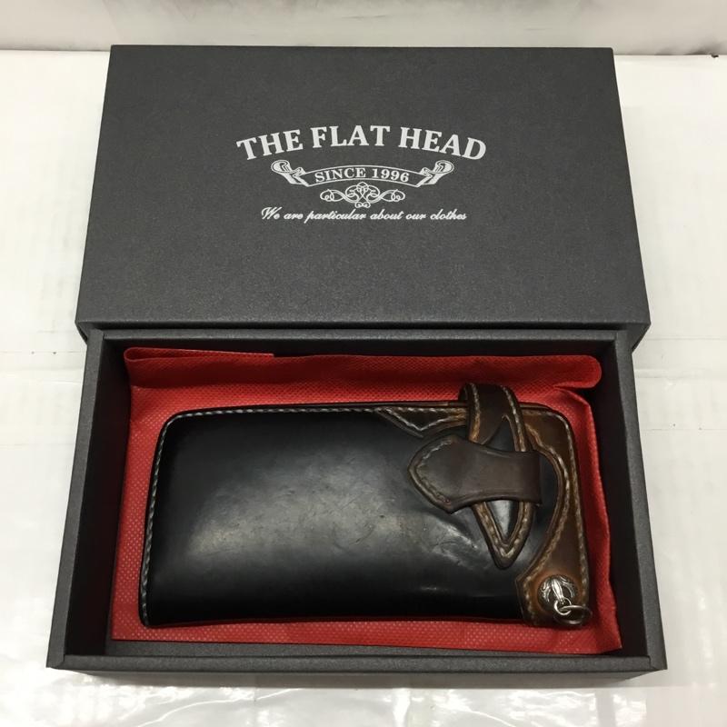 フラットヘッド The Flat Head 財布 長財布 レザー 箱有 ワンポイント 黒 / ブラック / X 茶 / ブラウン /  メンズ USED 古着 中古 10111817