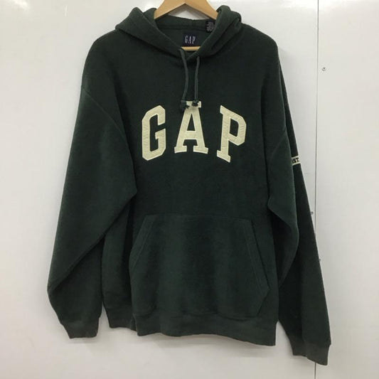 ギャップ GAP パーカー 長袖 L ロゴ、文字 緑 / グリーン /  メンズ USED 古着 中古 10146859