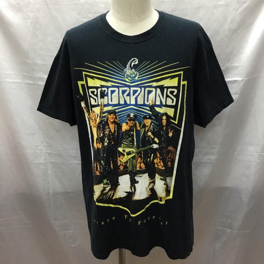 ギルダン GILDAN Tシャツ 半袖 SCORPIONS バンドTシャツ L ワンポイント 黒 / ブラック /  メンズ USED 古着 中古 10116112