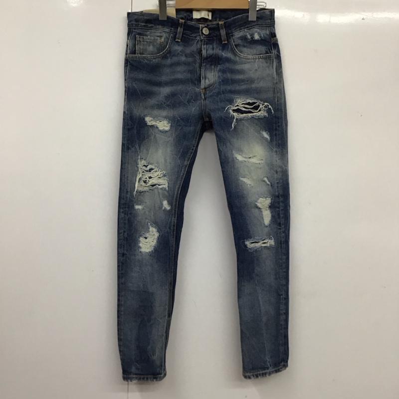 プレミアムムードデニムスーペリア PREMIUM MOOD DENIM SUPERIOR パンツ デニム、ジーンズ イタリア製 30 ダメージ加工 青 / ブルー /  メンズ USED 古着 中古 10113926