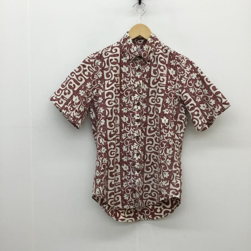 レインスプーナー reyn spooner シャツ、ブラウス 半袖 アロハシャツ　金タグ　ゴールドタグ XS 白 / ホワイト / X ボルドー / ボルドー / X 赤 / レッド /  メンズ USED 古着 中古 10130231